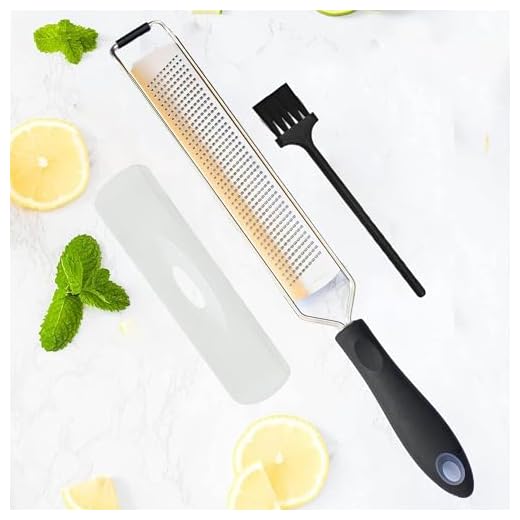 DESIGNED BY CHEFS ~ Premium Lemon Zester Grater With Perfectly Angled Teeth ~ Ideal for Citrus, Parmesan Cheese, Garlic, Vegetables and Fruits