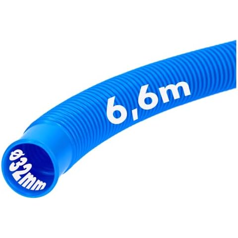 Manguera para piscina Kalitec de 6,6 metros, 32 mm, azul Cover