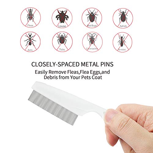Cat Grooming Comb, KissDate 4Pack Pet Hair Comb Includes 2Pcs Gentle Painless Deshedding Matted Tangled Cat Massage… - Image 6