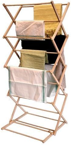 Abditive Stylish Wooden Folding Clothes Airer Horse Hangers Storage by Abditive Deals