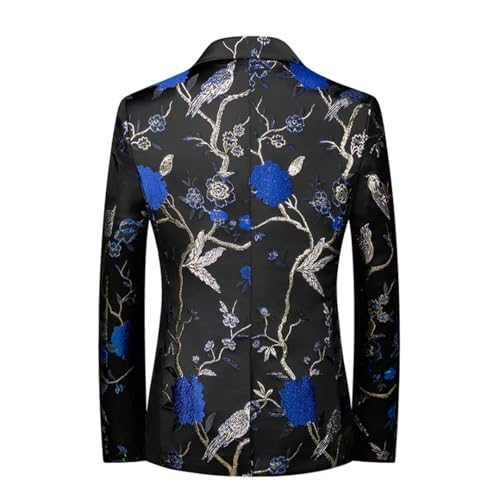 Men Embroidery Suit Jacket Wedding Party Dress Coats Slim Fit Blazers2