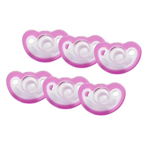 JollyPop 0-3 Months Pacifier 6 Pack Unscented - Pink