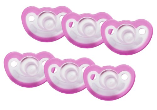 Image of JollyPop 0-3 Months Pacifier 6 Pack Unscented - Pink