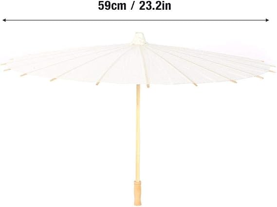 Traditional Chinese Paper Umbrella, White Wedding Parasol, Handmade Oiled Paper