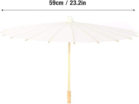 Traditional Chinese Paper Umbrella, White Wedding Parasol, Handmade Oiled Paper