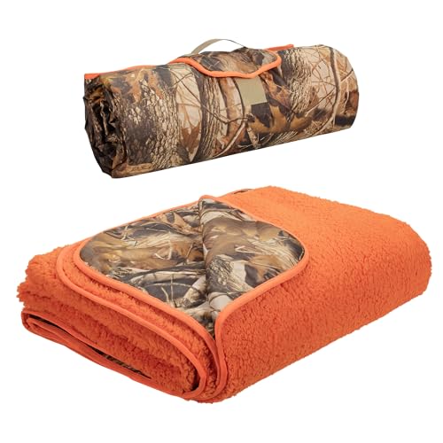 Tirrinia Large Waterproof Outdoor Blanket, Soft Warm Windproof Stadium Blanket with Sherpa Fleece and Foldable for Outdoor Sport, Baseball, Football, Beach, Concerts, Car