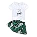 Produktbild Longra Kinder Kleider Kleinkind Baby Kinder mädchen Kaninchen Bogen Tops Blatt drucken Rock Outfits Set Baby Mode Baby Kleider Baby Kleidung babykleid