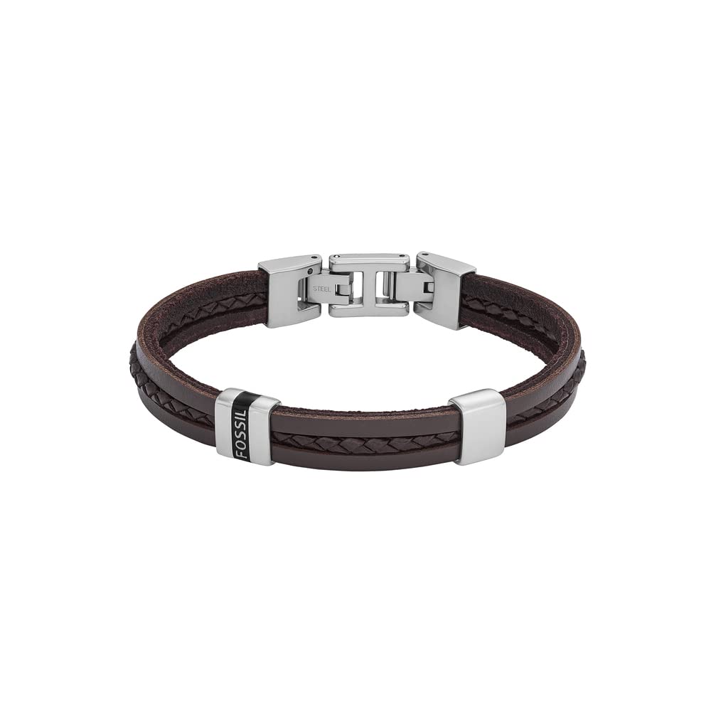 

                                                    Fossil Men's Leather Essentials Strap Bracelet, Co