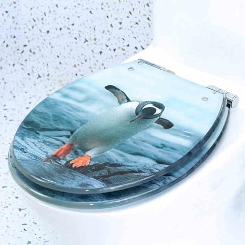 便座ソフトクローズ、 透明樹脂製 ゆっくり閉まる クイックリリース トイレシート U/V/O トイレ用 10〜20cm 穴間隔 33〜40×40〜48cm(C Style)