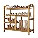 PYUE-Portascarpe 4 Livelli Rack di Scarpe di bambù Stivali Rack- Upgraded High Heels Storage Organizer Scarpiera per Ripiani Multifunzione Interno ed Esterno