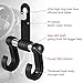 Car Hooks Back Seat Headrest Hook Universal Auto Vehicle Headrest Hanger Storage Organizer for Hang Groceries Clothes Umbrella Handbags Water Bottles Kids Toys Baby Supplies(Black-set of 2)