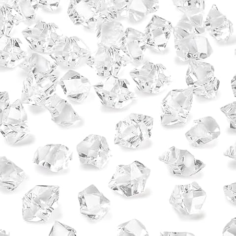 OSEYM Acrylic Crystals Irregular Fake Ice Rocks Crushed Diamond for Electric Fireplaces, Table Scatters, Vase Fillers, Wedding Party Decorations Cover