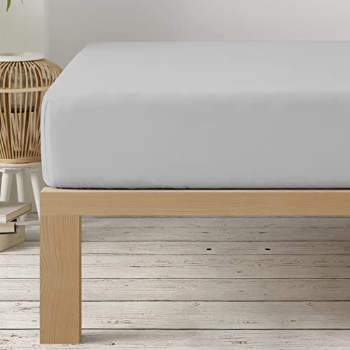 Degrees home - Sabana Bajera 150x190 Ajustable - Microfibra cepillada - Gris Cover