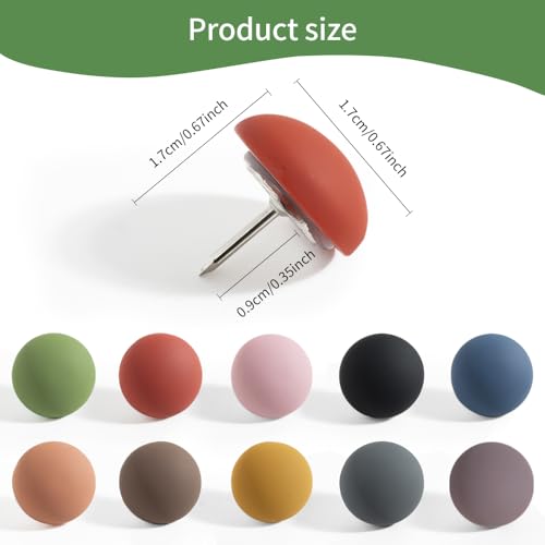 30Pcs Cute Decorative Push Pins, Bulletin Board Tacks, Cork Board Thumbtacks for Classroom Home Office Decor,10 Colors