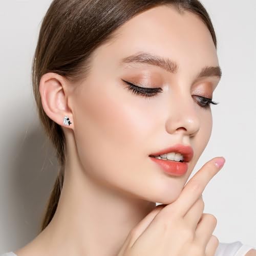 Image of 925 Sterling Silver Dog Earrings Cute Animal Puppy Stud Earrings Dog Jewelry Gifts for Women Girls Pet Lover Hypoallergenic Earrings for Sensitive Ears