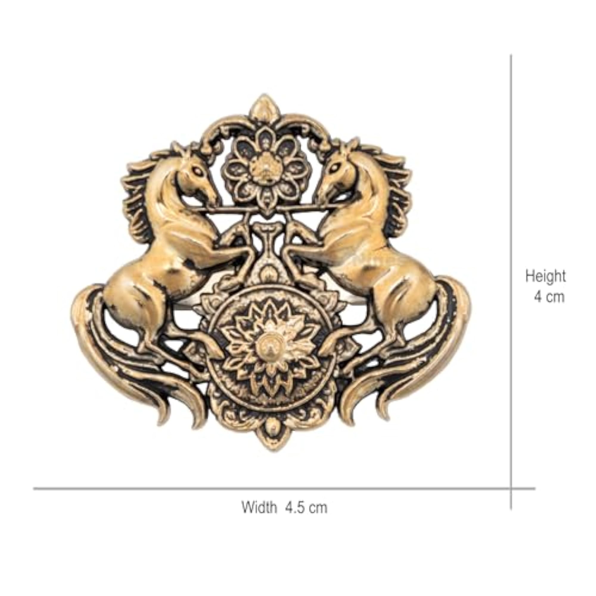 Horse Pair Brooch for Men, Unique Design
