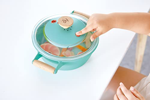 image for Hape Little Chef Cooking & Steam Playset | Toy Kitchen with Play Food 