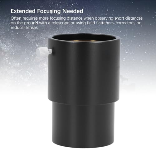 Adaptador extensor de ocular negro antirreflejos de 50mm con roscas M48 para astrofotografía 4