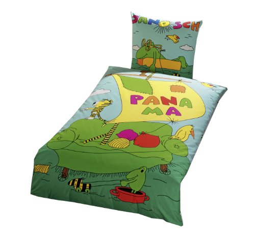 Global Labels G 71 102 2224S M01V10 Janosch "Sofa" Bettwäsche Renforce 135 x 200 cm Bettbezug und 80 x 80 cm Kissenbezug Cover