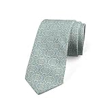 Ambesonne Abstract Necktie, Continuous Art Deco Inspiration Modern Print in Monochrome Tones, 3.7', Champagne Slate Blue
