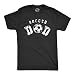 Mens Soccer Dad T Shirt Funny Cool Soccer Ball Graphic Tee for Guys Funny T Shirts Dad Joke Apparel for Men Cool Soccer Short Sleeve Black - XXL