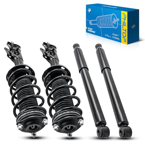 Image of PHILTOP Front Rear Struts for 2006-2011 Honda Civic 172285 /172284 /5504 * 2(348023) - Complete Shock Absorber & Spring Assembly Set of 4