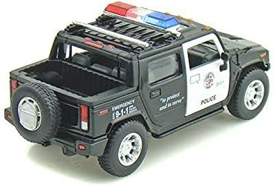 KiNSMART H2 Hummer 5" 1:36 Scale Police Truck Interceptor w/Pullback Action