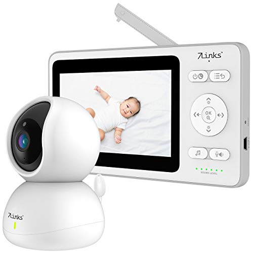 7links Baby Monitor: Video-Babyphone, dreh- & schwenkbare Kamera, 11 cm...