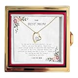 Artivia To My Mom Necklace From Son – Mothers Day Gifts from Son Necklace, To the Best Mom in the World Necklace, Meaningful Jewelry Gift for Woman, Perfect for Mothers Day, Birthday & Anniversary (Rose Box, To The World Yellow)