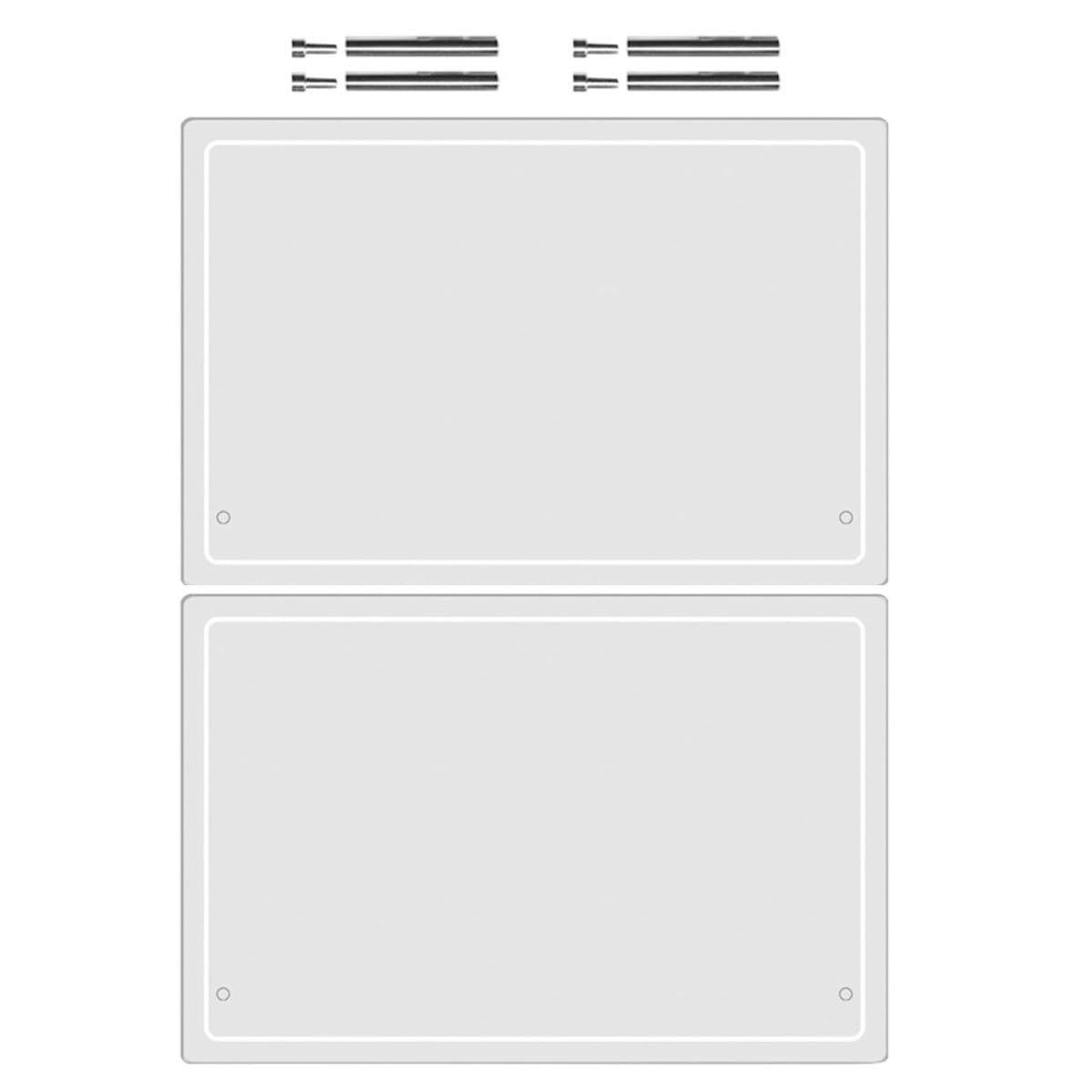 Abwischbare Acryl Notiztafel mit Kreativer Optik für Schreibtisch 2 Stück Transparentes Whiteboard Praktische Memo Board Lösung für Büro und Zuhause