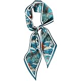 Cabreche Hair Head Scarf Neck Scarves Silk Feeling Long Satin Fashion Cute Aesthetic Decoration Handbag Women Girls 59 * 6.7''-Sea Turtle