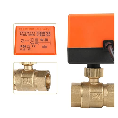 Vanne à boisseau sphérique motorisée AC220V 1 pouce en laiton pour régulation eau