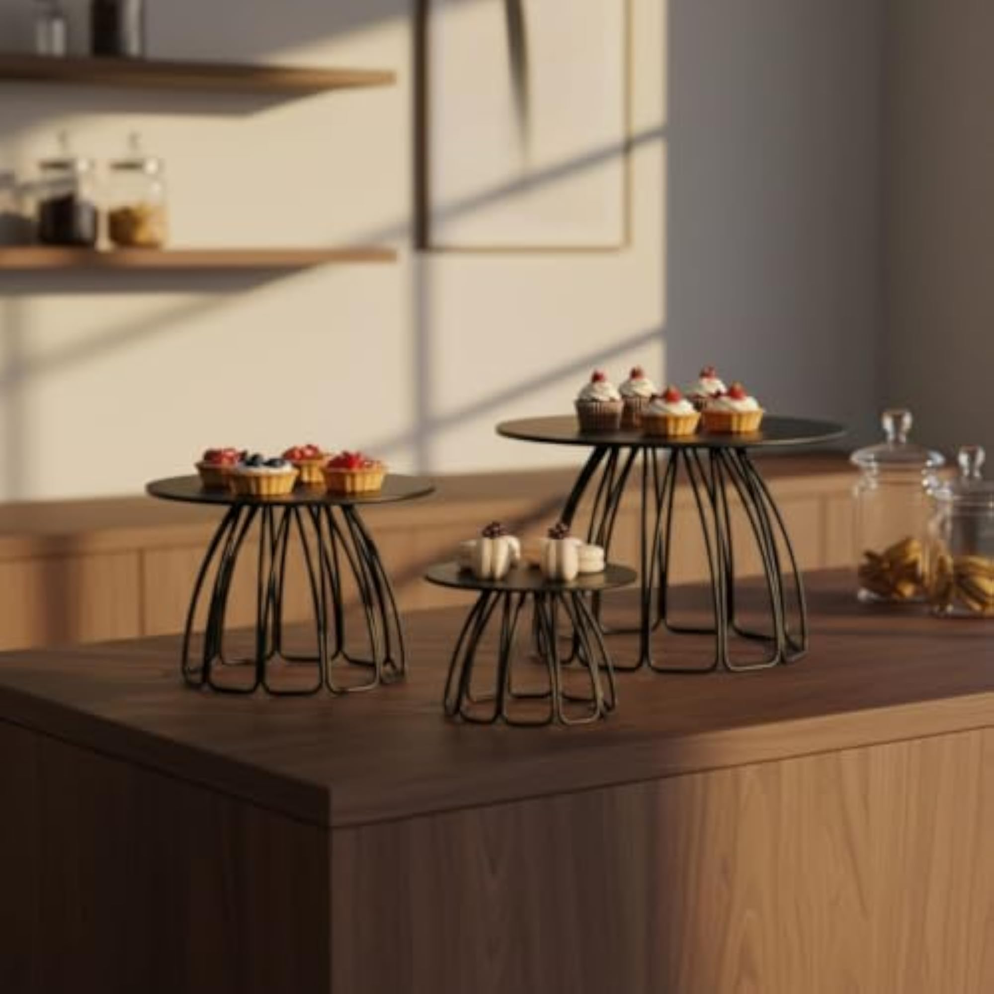 Stable Black Dessert Display Stand