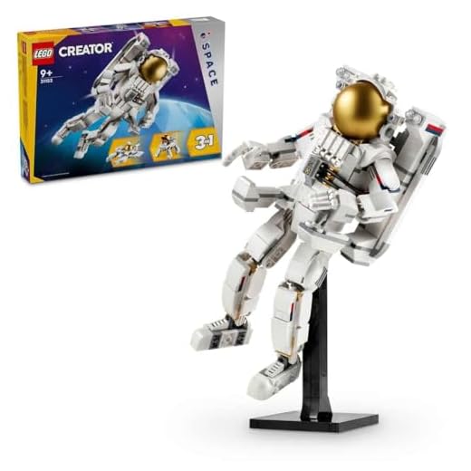 LEGO Creator 3in1 Space Astronaut Toy to Dog Figure to Viper Jet Model Kit, Educational Set for Boys, Girls & Kids Aged 9 Plus and Teenagers Kids' Bedroom Accessories, Space-Themed Gift Idea 31152