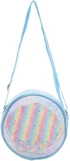 شنطة كروس لامعة من الجلد الصناعي للأطفال، بتصميم لطيف وحزام مريح قابل للتعديل، تصميم متين وخفيف الوزن، 138 سم - متعددة الألوان