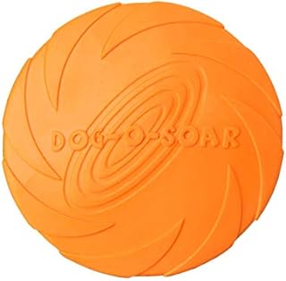 Andiker Dog Flying Disc Toy, Dog Toy, Pet Flying Saucer, Durable Rubber Training Pet Chew Toy for Outdoor Interactive Fun (M)