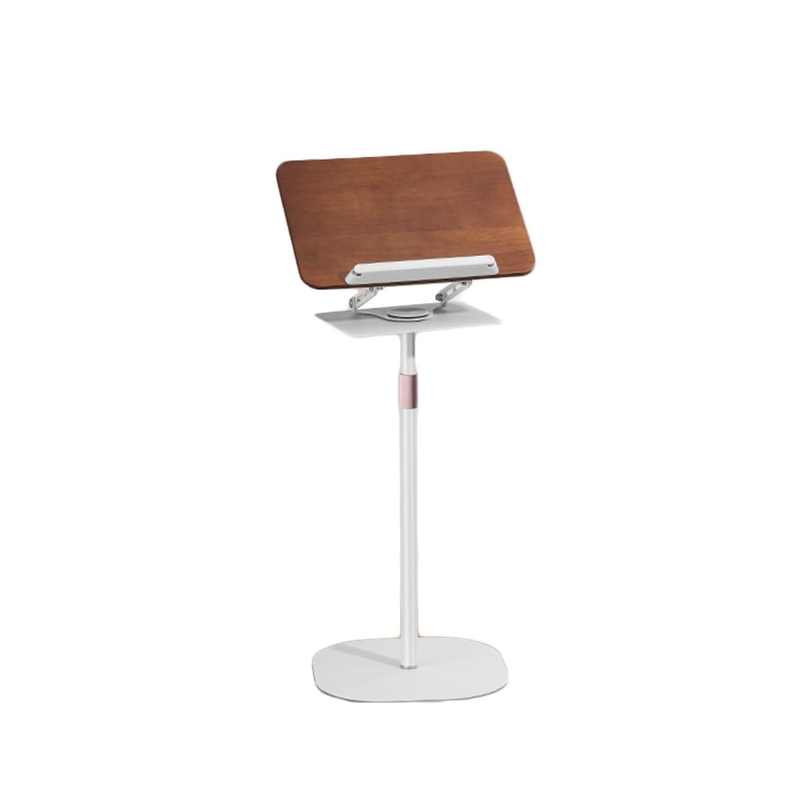 Soporte para libros de suelo 2 en 1 y atril ajustable para laptop con base giratoria 7