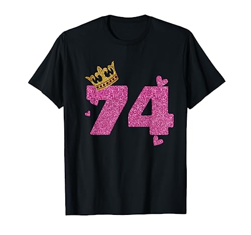 Corona de 74 cumpleaños 74 años de edad Bday Camiseta