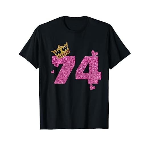 Corona de 74 cumpleaños 74 años de edad Bday Camiseta