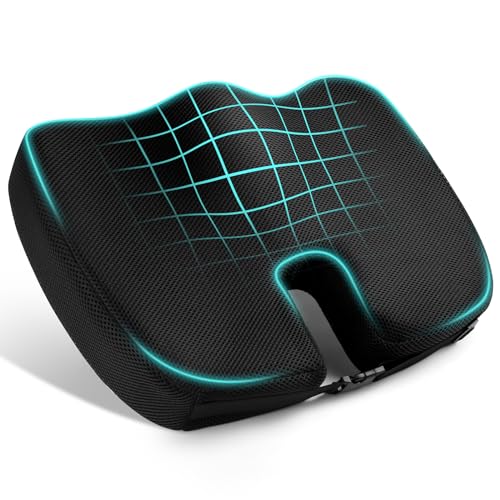 Ainiv Sitzkissen, Ergonomisches Sitzkissen, Memory Schaum Sitzpolster für Bürostuhl, Rollstuhl,Autositz, Kissen