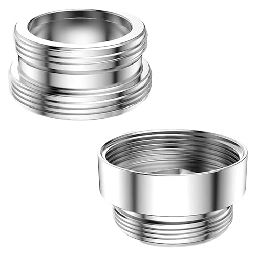 Lot de 2 adaptateurs en métal millimètre à 24 mm, économiseur d'eau, adaptateur en métal pour robinet de cuisine économe en eau