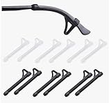 8 paia di staffe antiscivolo per occhiali, in silicone, antiscivolo, per occhiali da lettura, per occhiali da lettura, occhiali da sole, occhiali sportivi, accessori ideali (bianco, nero, grigio
