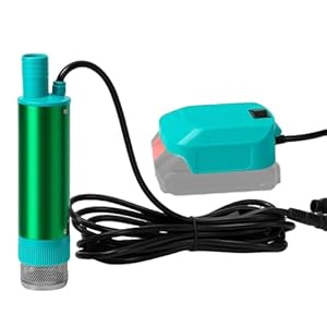 Wasserpumpe für Makita 18V Akku,60L/MIN Tauchpumpe Schmutzwasserpumpe Saugpumpe Absaugpumpe Flachwasserpumpe,Akku Wasserpumpe für Keller,Pool,Gartenbewässerung, Autowäsche,Pfütze (0*akku)
