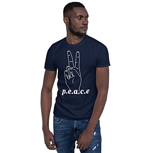 T-shirt confortable coton bleu marine 3XL fini les vêtements serrés avec ce haut unisexe