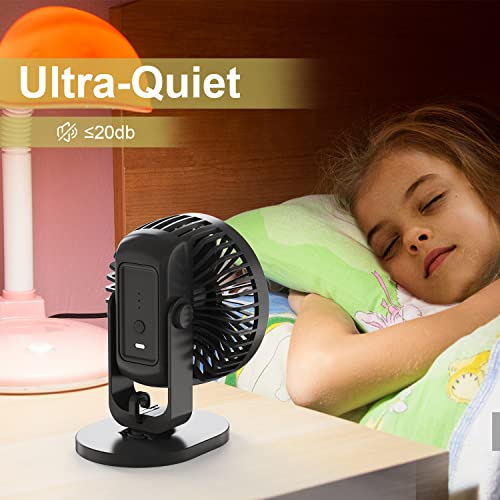 NaRak Portable 3-Speed Clip-On Rechargeable Fan #TOP18