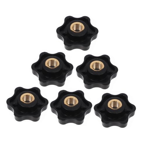 HOLIDYOYO Blossom Shaped Screw Thread Knob Set 6pcs Plastic Hexagon Knobs Hand Nut for Easy Operation