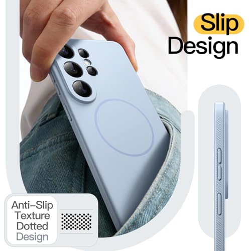 Image of JETech Slim Cover Case for Samsung Galaxy S26 Ultra, Compatible with MagSafe, Anti-Slip Grip & Full Camera Lens Protection, Soft TPU Protective Phone Cover, Shockproof (Omphalodes)