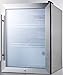 Summit Appliance SCR314LCSS Compact Beverage Center; 2.1 cu.ft; Glass Door; RHD; Interior LED Light; Adjustable Shelves; Automatic Defrost; Sealed Back; 100% CFC Free; 115V