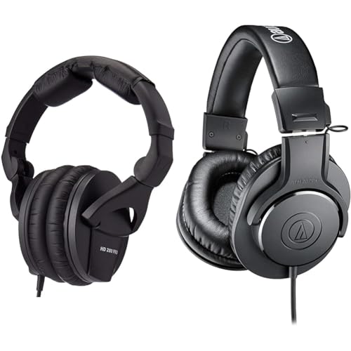Sennheiser HD 280 PRO Professioneller Monitoring-Kopfhörer, Schwarz & Audio-Technica M20x Professioneller Monitorkopfhörer Schwarz