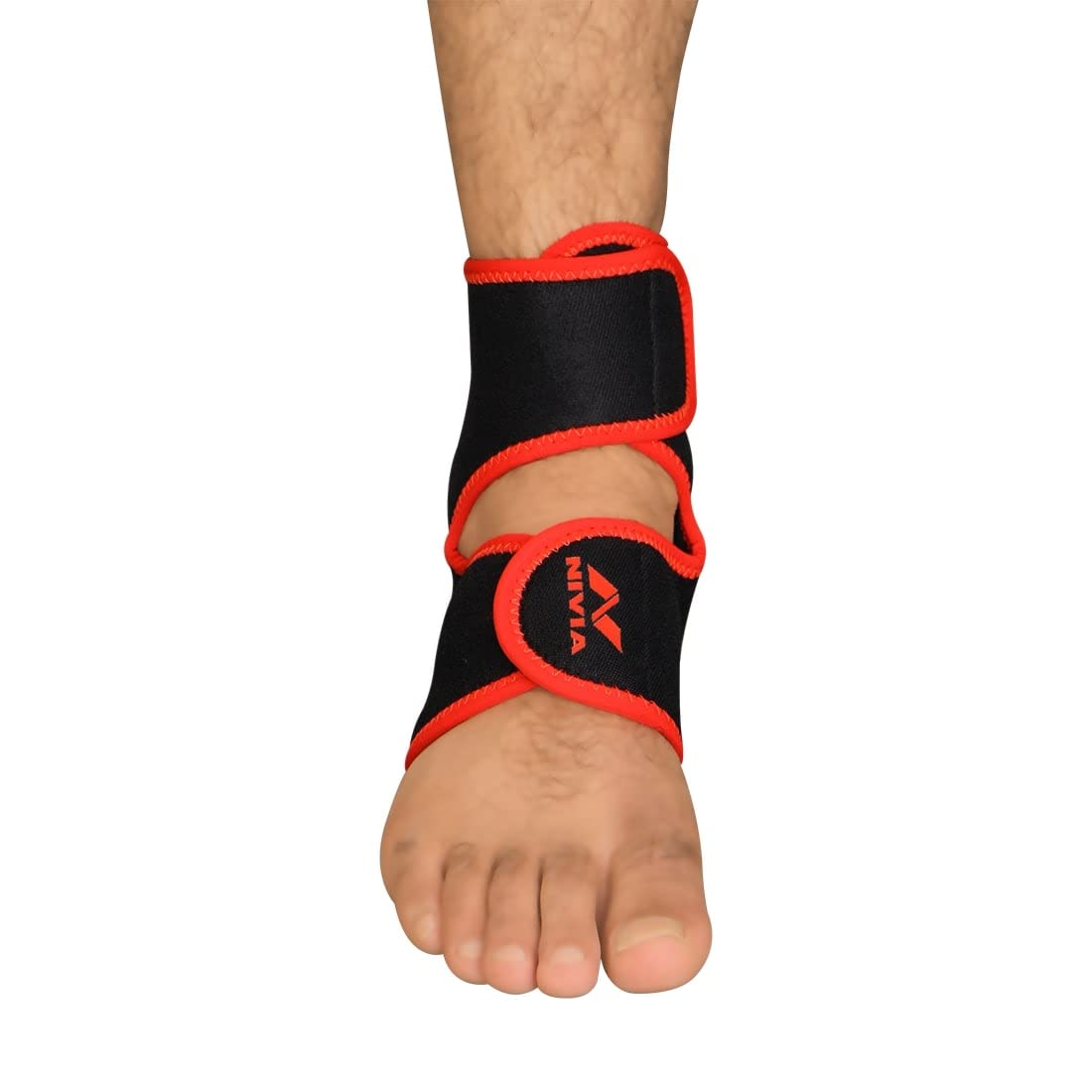 Nivia Orthopedic Performance Ankle Support (Black/Red, Free Size - Adjustable with Velcro) | Material - Neoprene | Pain Relief, Gym, Sports, Exercise, Workout, Cycling (B07SX92628) Amazon Price History, Amazon Price Tracker